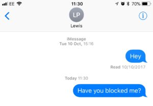 how to know if someone blocked you on imessage